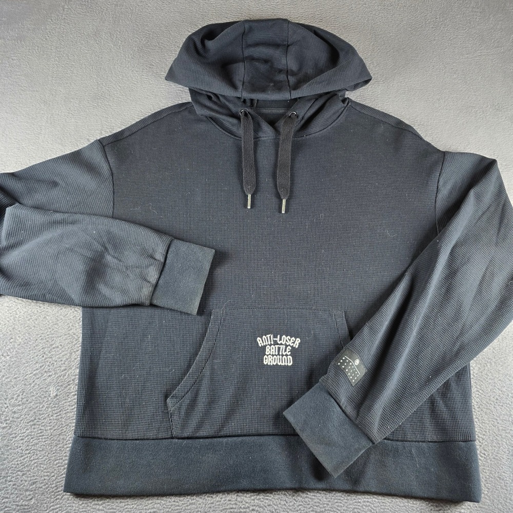 Li-Ning Badfive Anti-Loser Battle Ground Waffle Knit Hoodie Black Medium